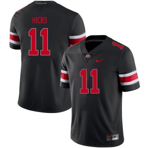 Men's C.J. Hicks Blackout Ohio State Buckeyes #11 Football 2025 Jersey 613356-528