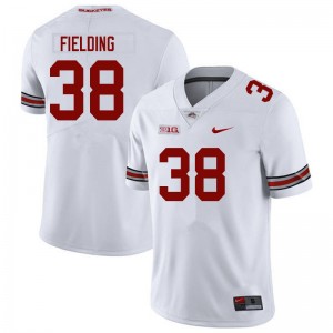 Mens Jayden Fielding White Ohio State Buckeyes #38 Football High School Jersey 460480-391