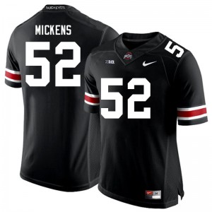 Men Joshua Mickens Black Ohio State Buckeyes #52 Football Stitched Jersey 556454-156
