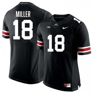 Men Bodpegn Miller Black Ohio State Buckeyes #18 Football Official Jersey 410984-870