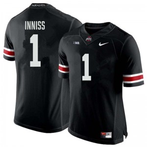Men Brandon Inniss Black Ohio State Buckeyes #1 Football Replica Jersey 765541-657