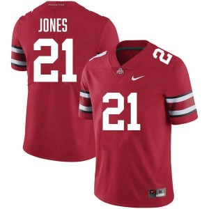 Men's Brenten Jones Red Ohio State Buckeyes #21 Football Embroidery Jersey 949831-436