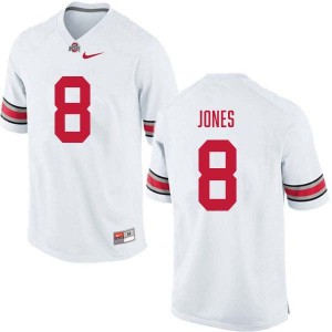 Men's De'Zie Jones White Ohio State Buckeyes #8 Football University Jersey 923103-792