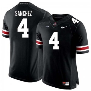 Men's Devin Sanchez Black Ohio State Buckeyes #4 Football NCAA Jersey 698226-553