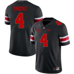 Mens Devin Sanchez Blackout Ohio State Buckeyes #4 Football High School Jersey 510043-877