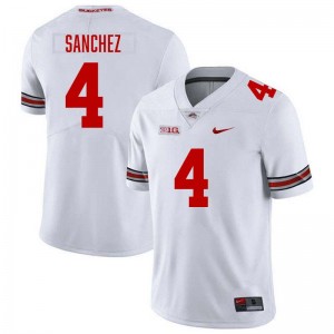 Men Devin Sanchez White Ohio State Buckeyes #4 Football University Jersey 545341-410