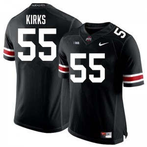 Men Dominic Kirks Black Ohio State Buckeyes #55 Football Embroidery Jersey 751564-716