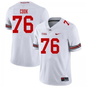 Mens Jake Cook White Ohio State Buckeyes #76 Football 2025-26 Jersey 459618-572