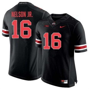 Men Keenan Nelson Jr. Blackout Ohio State Buckeyes #16 Football Official Jersey 984202-892