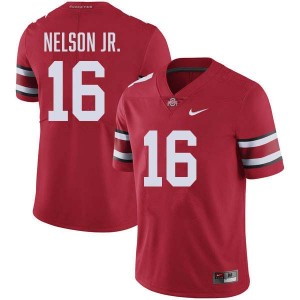 Men Keenan Nelson Jr. Red Ohio State Buckeyes #16 Football Official Jersey 512910-293