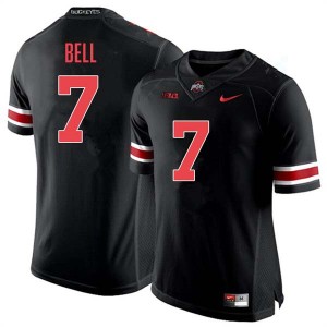 Men's Phillip Bell Blackout Ohio State Buckeyes #7 Football Replica Jersey 511718-184