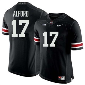 Mens Tarvos Alford Black Ohio State Buckeyes #17 Football Stitched Jersey 501245-434