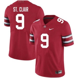 Men Tavien St. Clair Red Ohio State Buckeyes #9 Football 2025 Jersey 913387-256