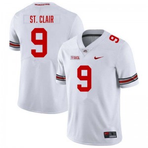Men Tavien St. Clair White Ohio State Buckeyes #9 Football Player Jersey 857267-556