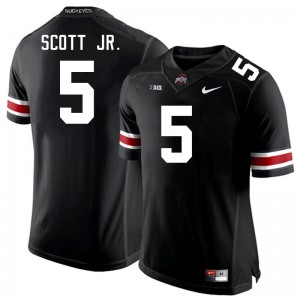 Men Aaron Scott Jr. Black Ohio State Buckeyes #5 Football Alumni Jersey 483935-285
