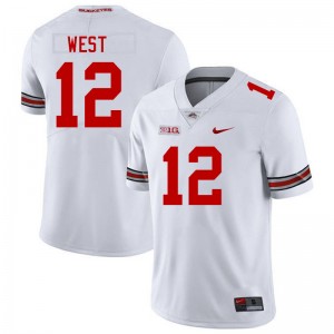 Men Bryce West White Ohio State Buckeyes #12 Football High School Jersey 242590-595