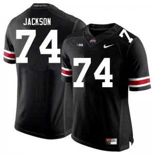 Men Donovan Jackson Black Ohio State Buckeyes #74 Football Stitched Jersey 321101-857