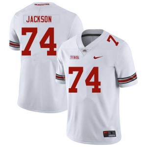 Men's Donovan Jackson White Ohio State Buckeyes #74 Football Stitched Jersey 410816-139