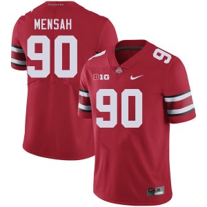 Men Eric Mensah Red Ohio State Buckeyes #90 Football Game Jersey 274361-469