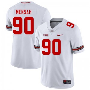 Men Eric Mensah White Ohio State Buckeyes #90 Football Replica Jersey 689852-516