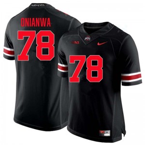 Men Ethan Onianwa Blackout Ohio State Buckeyes #78 Football High School Jersey 360387-441