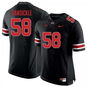 Men's Gabe VanSickle Blackout Ohio State Buckeyes #58 Football Stitched Jersey 218330-612