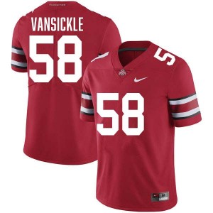 Mens Gabe VanSickle Red Ohio State Buckeyes #58 Football Stitched Jersey 699083-920