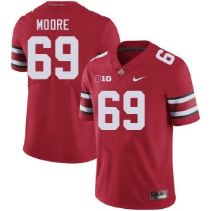 Mens Ian Moore Red Ohio State Buckeyes #69 Football NCAA Jersey 602311-364