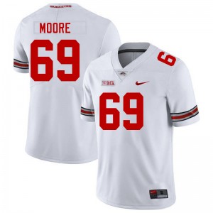 Men's Ian Moore White Ohio State Buckeyes #69 Football University Jersey 104471-505