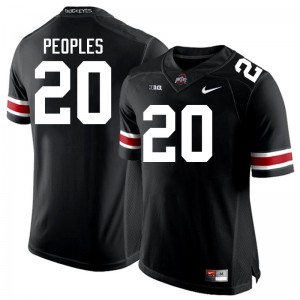 Men James Peoples Black Ohio State Buckeyes #20 Football Replica Jersey 325363-573