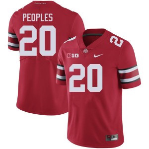Men James Peoples Red Ohio State Buckeyes #20 Football University Jersey 311441-257