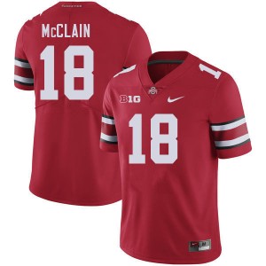 Men Jaylen McClain Red Ohio State Buckeyes #18 Football High School Jersey 190119-204