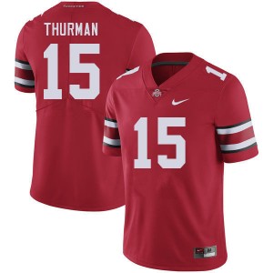 Mens Jelani Thurman Red Ohio State Buckeyes #15 Football Game Jersey 955296-300