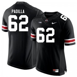 Men's Joshua Padilla Black Ohio State Buckeyes #62 Football Replica Jersey 918945-460