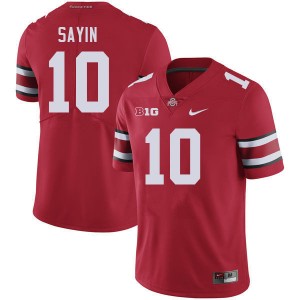 Men's Julian Sayin Red Ohio State Buckeyes #10 Football Player Jersey 506721-799