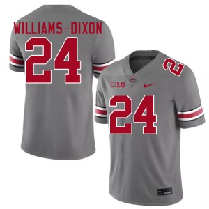 Men's Sam Williams-Dixon Grey Ohio State Buckeyes #24 Football Replica Jersey 401894-262