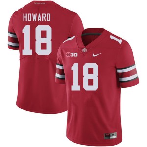 Mens Will Howard Red Ohio State Buckeyes #18 Football 2025 Jersey 979381-814