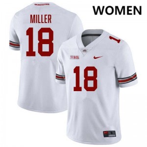 Women's Bodpegn Miller White Ohio State Buckeyes #18 Football Game Jersey 836906-270