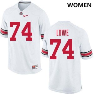 Womens Carter Lowe White Ohio State Buckeyes #74 Football 2025 Jersey 913876-224