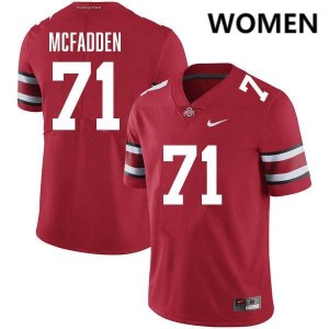 Women's Jayvon McFadden Red Ohio State Buckeyes #71 Football Stitched Jersey 942920-939