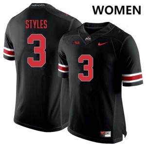 Womens Lorenzo Styles Jr. Blackout Ohio State Buckeyes #3 Football 2025-26 Jersey 359752-738