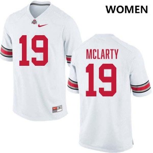 Women's Nick McLarty White Ohio State Buckeyes #19 Football Game Jersey 984397-909