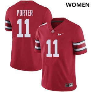 Women's Quincy Porter Red Ohio State Buckeyes #11 Football Stitched Jersey 739125-534
