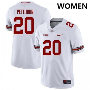 Women Riley Pettijohn White Ohio State Buckeyes #20 Football NCAA Jersey 412864-115