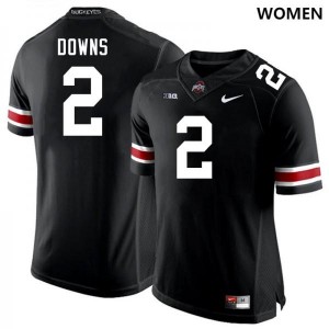 Women Caleb Downs Black Ohio State Buckeyes #2 Football High School Jersey 175333-859