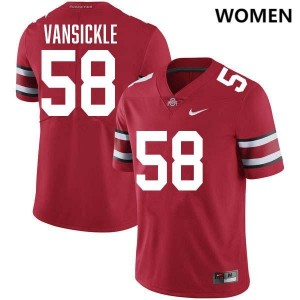 Womens Gabe VanSickle Red Ohio State Buckeyes #58 Football Alumni Jersey 550366-897
