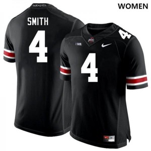 Women Jeremiah Smith Black Ohio State Buckeyes #4 Football NCAA Jersey 963232-259