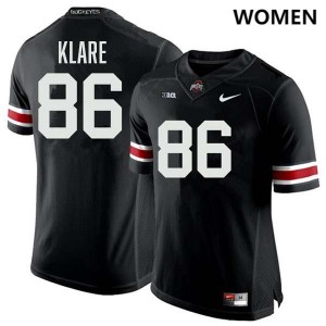 Women Max Klare Black Ohio State Buckeyes #86 Football NCAA Jersey 776217-649
