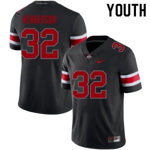Youth TreVeyon Henderson Blackout Ohio State Buckeyes #32 Football 2025-26 Jersey 700807-978