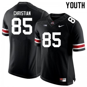 Youth Bennett Christian Black Ohio State Buckeyes #85 Football 2025 Jersey 322862-807